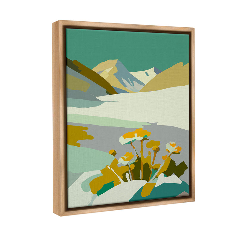 «Modern Mountain Abstraction Floater Frame» par Walker Noble sur, Brun, H 31 po x l 25 po