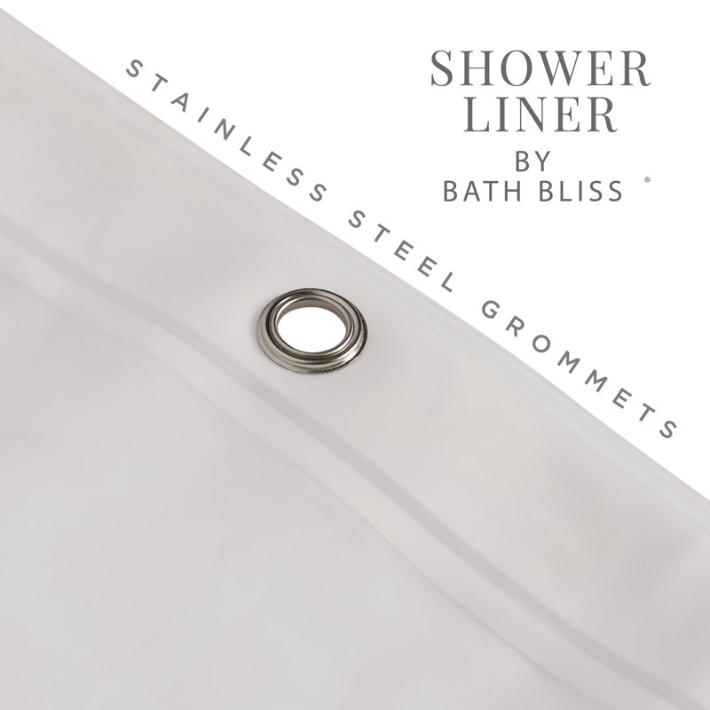Frost PEVA Shower Curtain Liner with Stainless Steel Grommets
