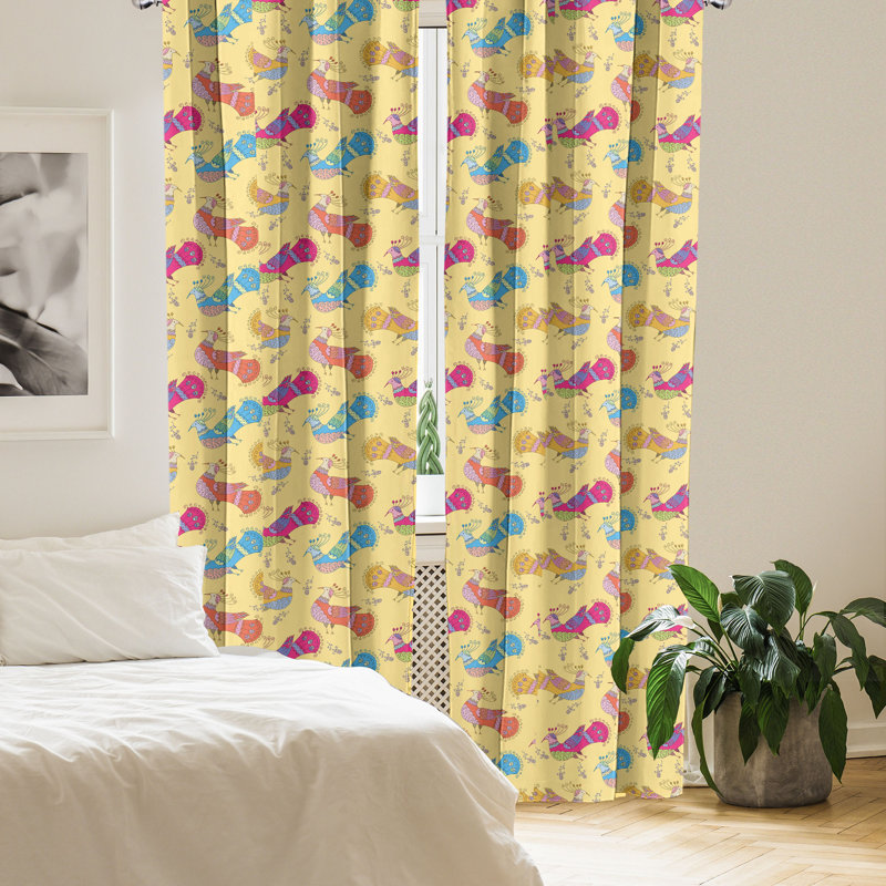 Rideaux 4 panneaux East Urban Home, L 56 po x L 84 po
