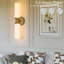 Set of 2 16.5" Rechargeable Cordless Frosted Wall Sconces with Remote Control and Included Bulbs-1526931783