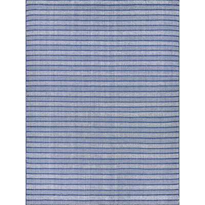 Nova Striped Area Rug in Blue