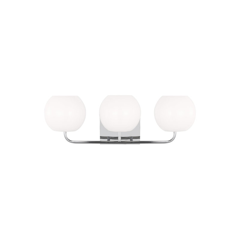 Éclairage pour meuble-lavabo à 3 lumières Jorund, Chrome, Non
