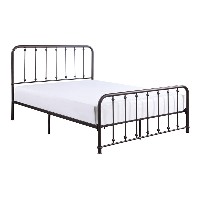 Lueras Metal Spindle Bed, King, Antique Bronze