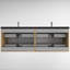Ensemble de meuble-lavabo double mural 72 po Goodlow Kody-774290655