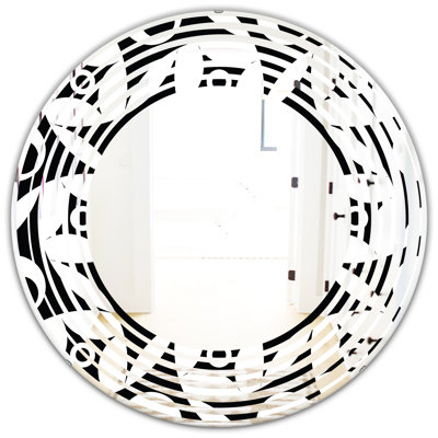 Miroir mural sans cadre à motif géométrique VII moderne et contemporain Wave