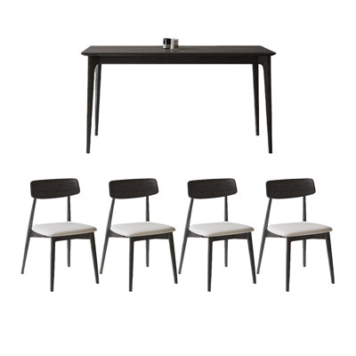 Dining table modern simple rectangular black