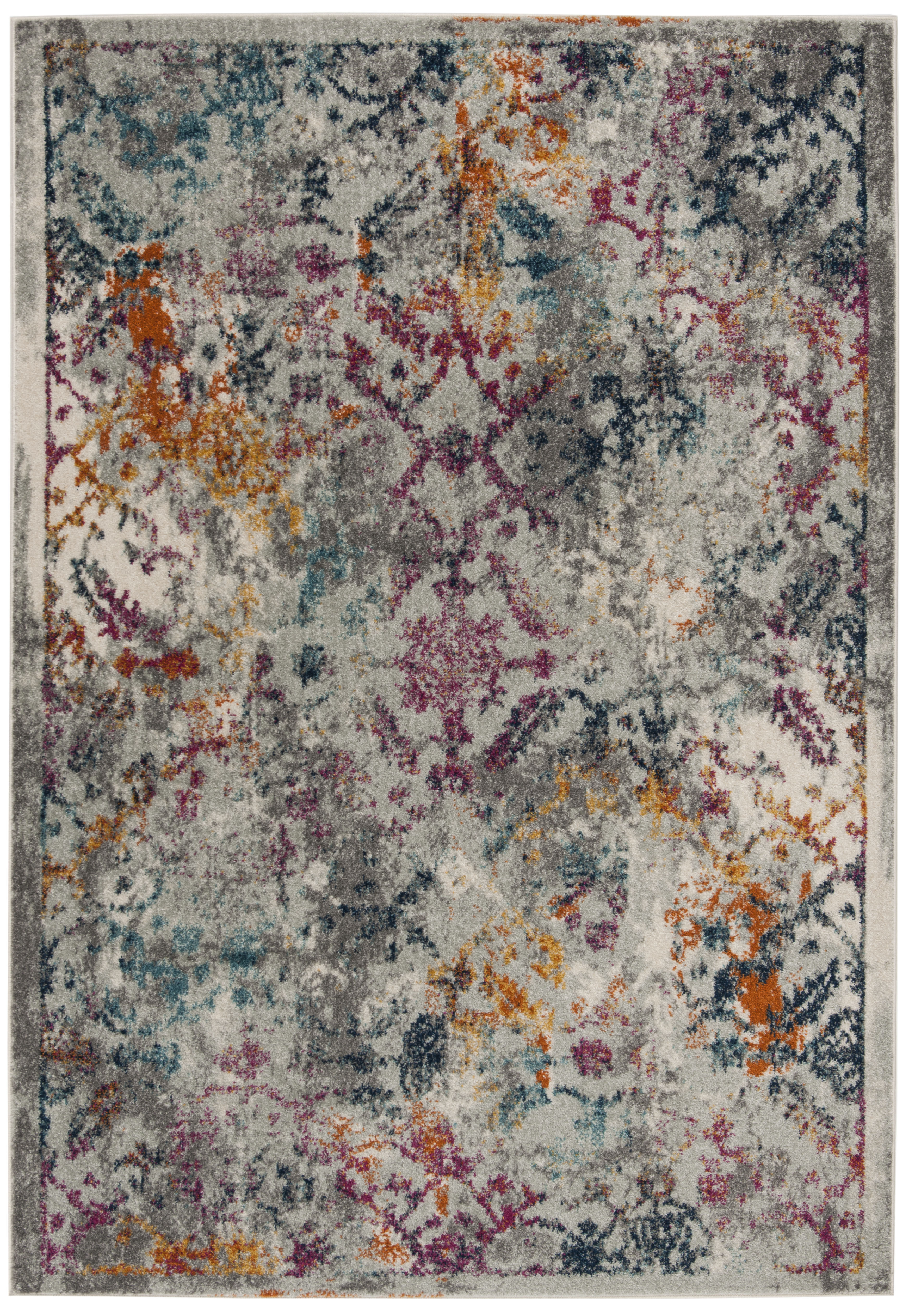 Fuchsia Rug Abstract Mistana™ Christa Abstract Light Grey/Fuchsia Area Rug & Reviews ...
