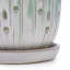 Ensemble de 2 pots de fleurs en céramique avec trou de drainage, jardinière moderne pour patio-332203258