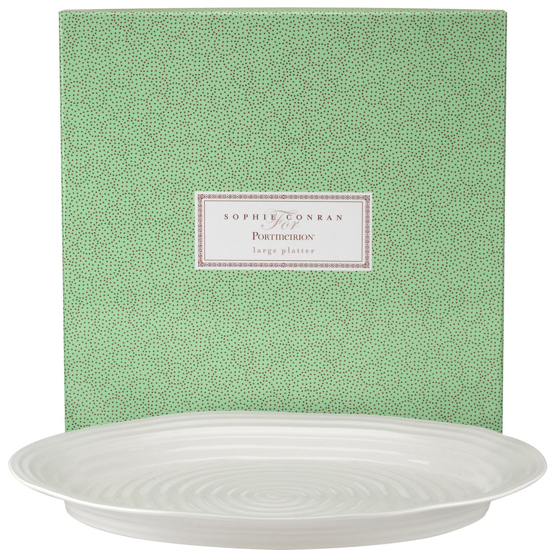 Portmeirion Sophie Conran White Oval Turkey Platter 20" Portmeirion