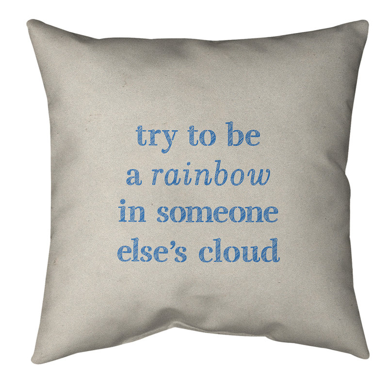 Coussin de sol, 40 po x 40 po, Blanc/bleu