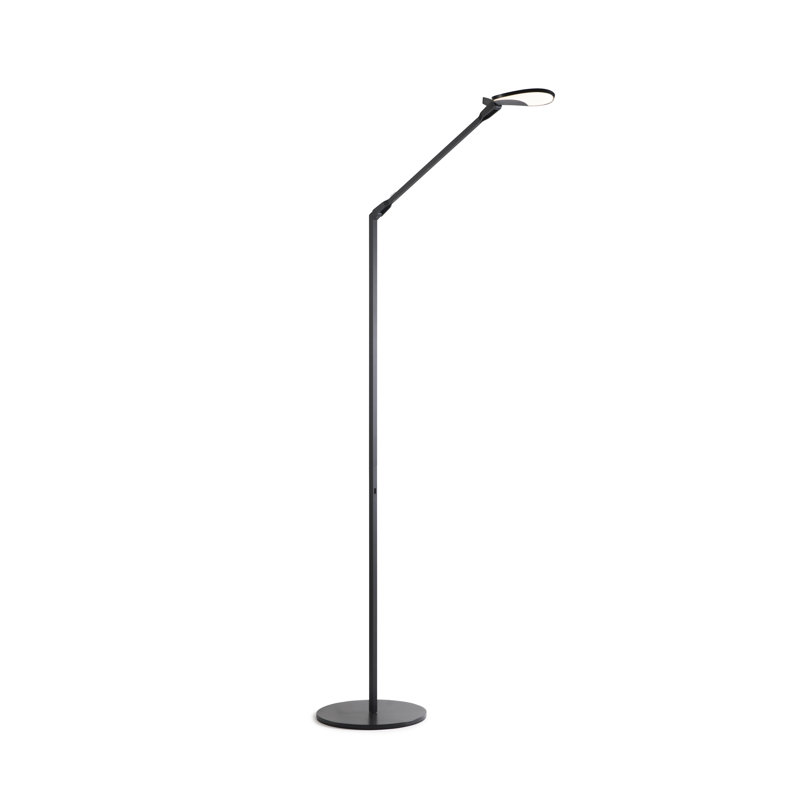 Splitty LED Swing Arm Floor Lamp, Matte Black