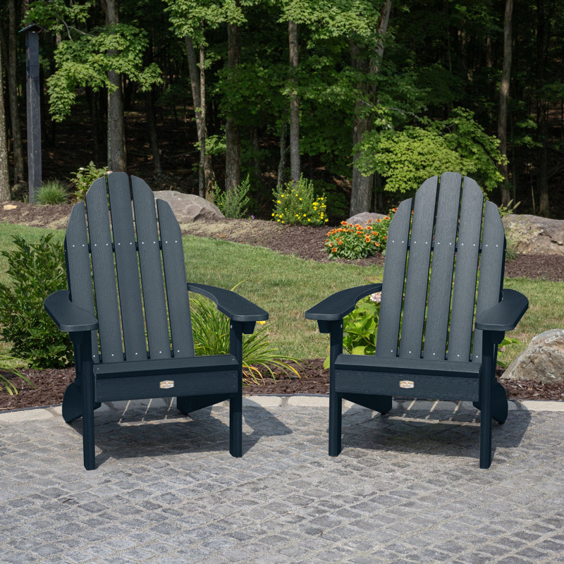 Chaise Adirondack résistante aux intempéries Hintz, Bleu fédéral