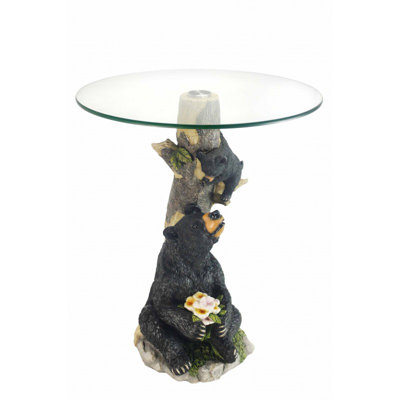 Cale Glass Top End Table
