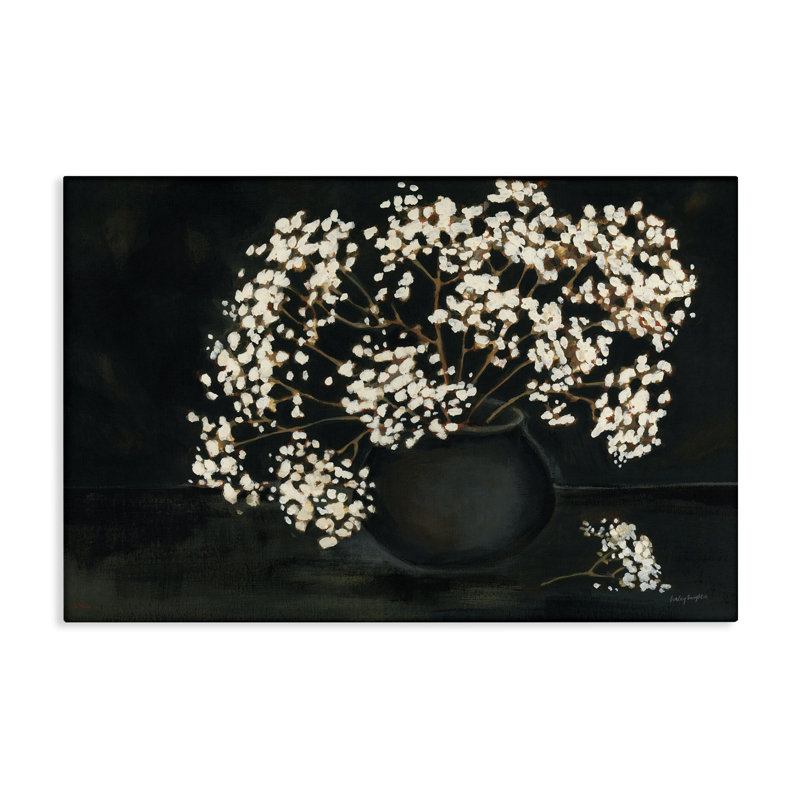 «Baby's Breath on Black» par Haley Knighten, H 16 po x l 24 po