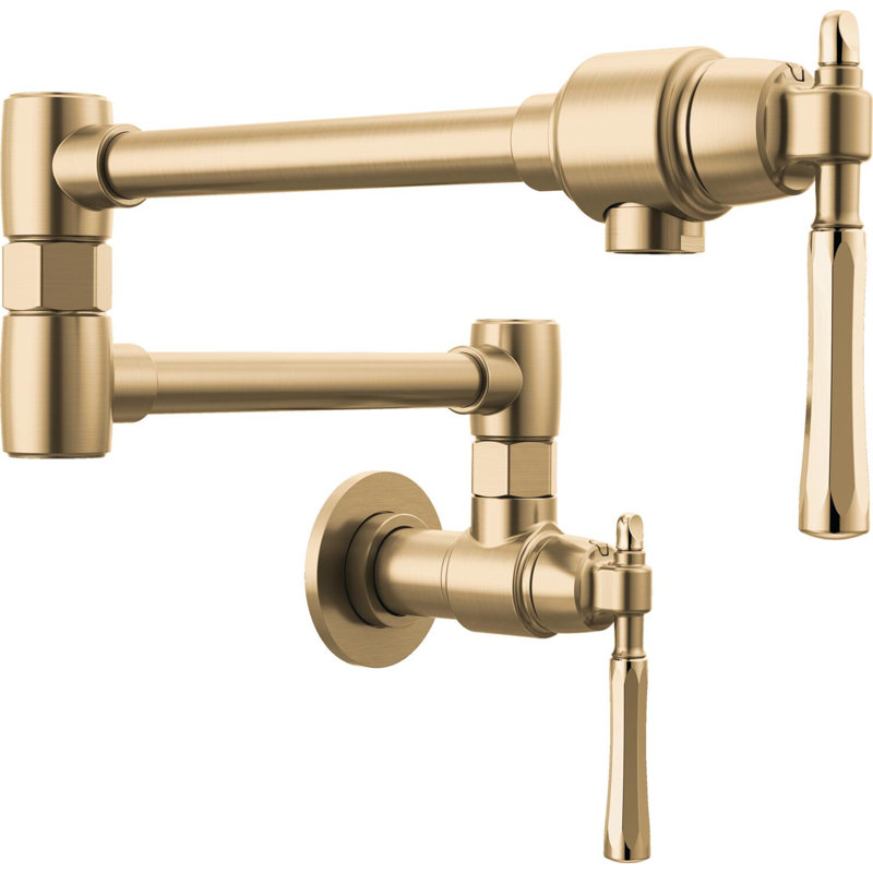 Tulham® Wall Mount Pot Filler, Luxe Gold / Polished Gold