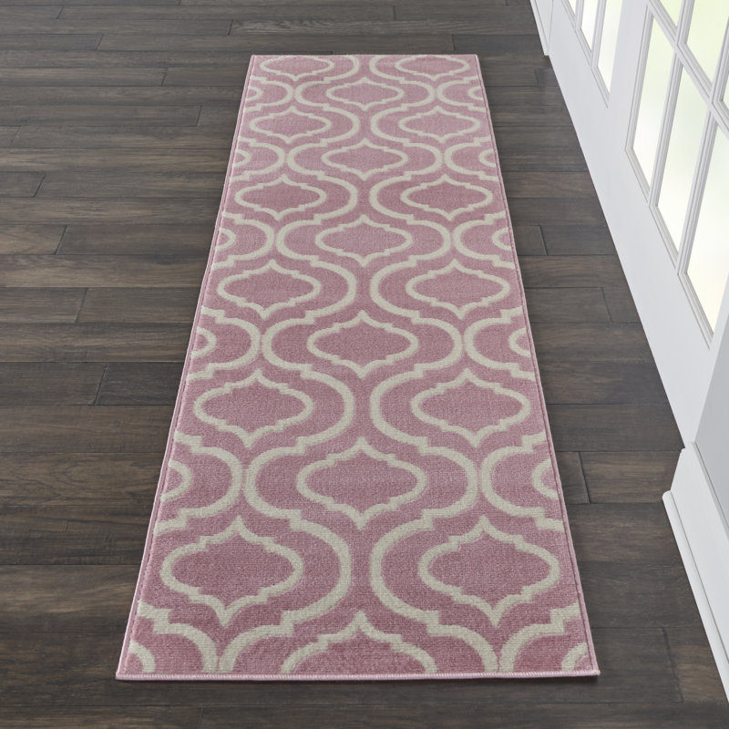 Tapis rose Sheron, Tapis de couloir 2 pi 3 po x 7 pi 3 po