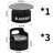 Marleta Iron Top Pedestal Base Dining Set-1647500908