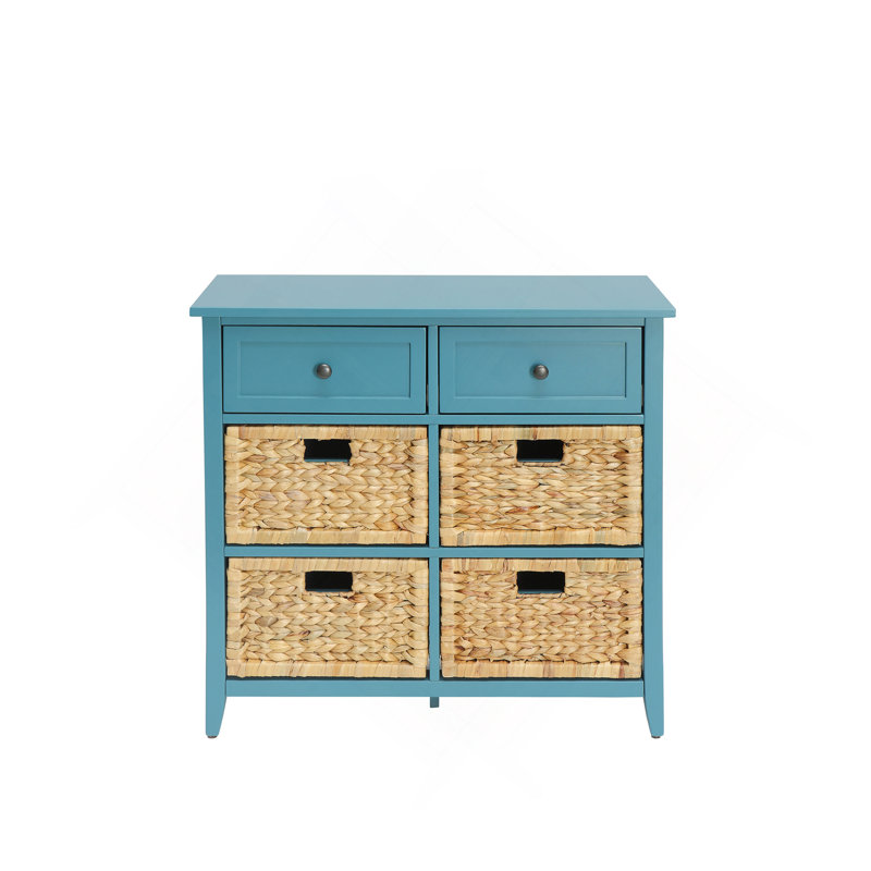Flavius Teal Finish Console Cabinet, Teal