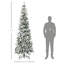 Arbre de Noël artificiel pin enneigé 7,5 pi avec des branches réalistes et 668 pointes
