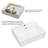 20"L x16"W White Ceramic Rectangular Bathroom Vessel Sink with Faucet Hole and Overflow