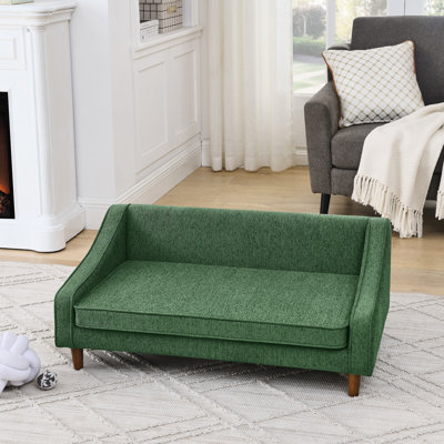 Canapé-lit surélevé durable et confortable avec accoudoirs irréguliers modernes, idéal pour la détente des chiens de taille moyenne et grande