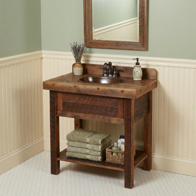 Meuble-lavabo avec tablette Fireside Lodge Barnwood