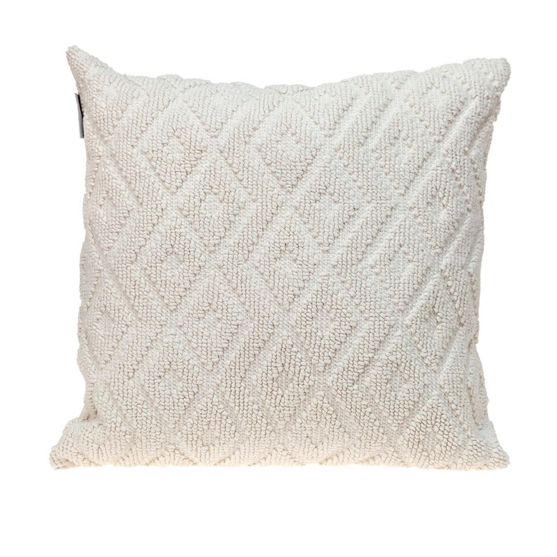 Coussin Jacquard, Blanc