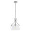 Luminaire suspendu tambour en nickel 1 lumière avec abat-jour en verre transparent Mald-1051760544-1051501740