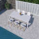 Ammelie 86.5'' Rectangular Aluminum Patio Dining Table