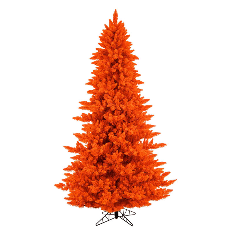  Sapin orange floqué 9 pi x 62 po 2326T, 9 pi x 62 po, Non éclairé