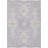 3' X 5' Lavender Gray And Beige Floral Washable Indoor Outdoor Area Rug