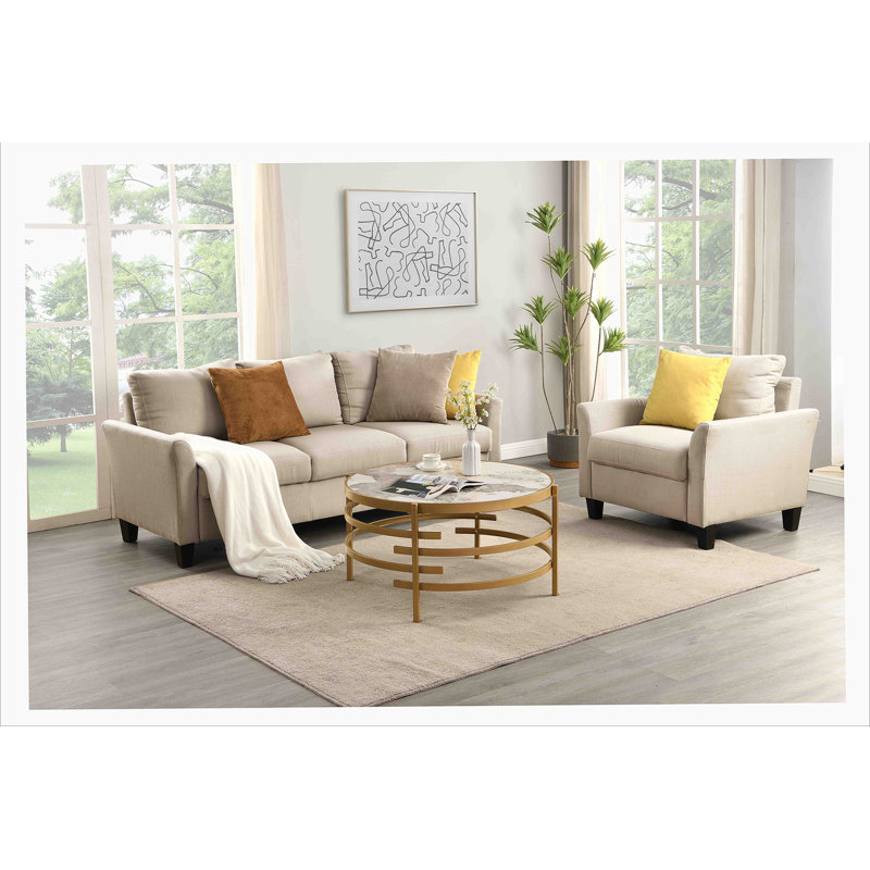 Ballintrae Coffee Table, Golden, 21.65'H x 20.67''W x 20.67''D