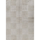 Wool Geometric Area Rug in Silver