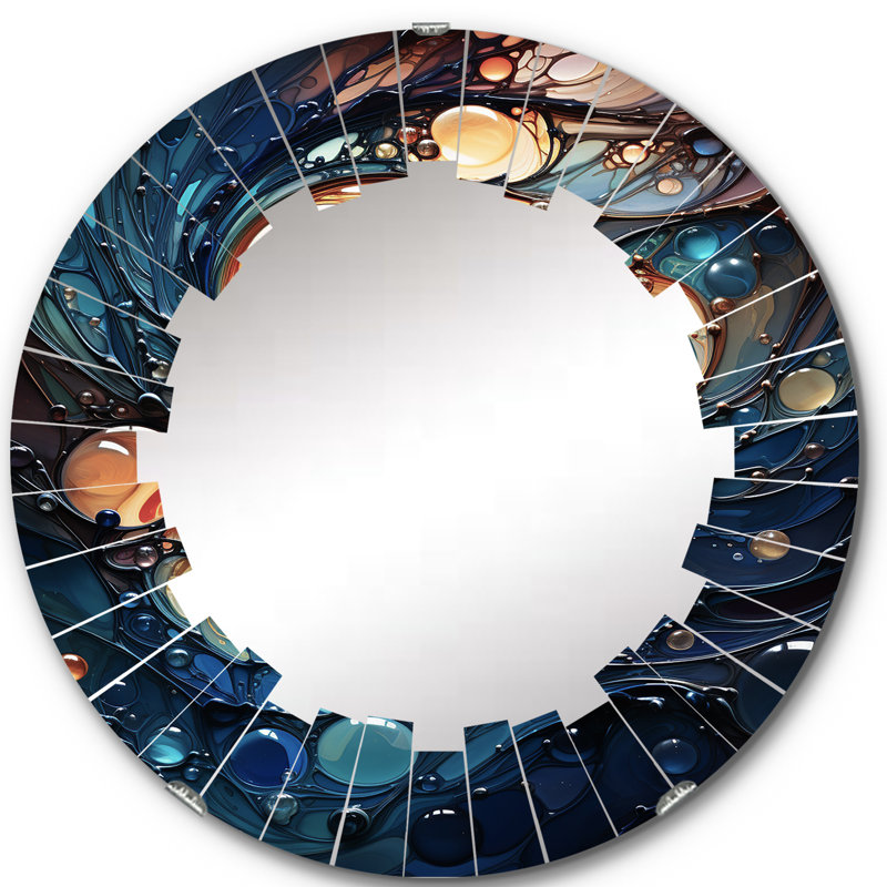 Millsmith - Miroir mural moderne rond, 24 po x 24 po