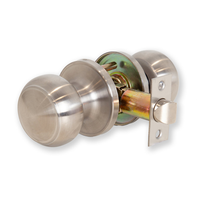 XFORT Bello Passage Knob Set Satin Chrome, Door Knob for Internal Wooden Doors, Complete Set with Tubular Latch, Satin Chrome