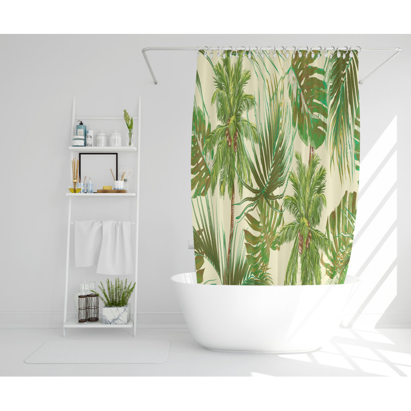 Calana Polyester Shower Curtain Set, 168cm H x 168cm W