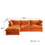 Canapé modulaire rembourré en tissu de velours côtelé 4 pièces avec repose-pieds Fairford-2073417371