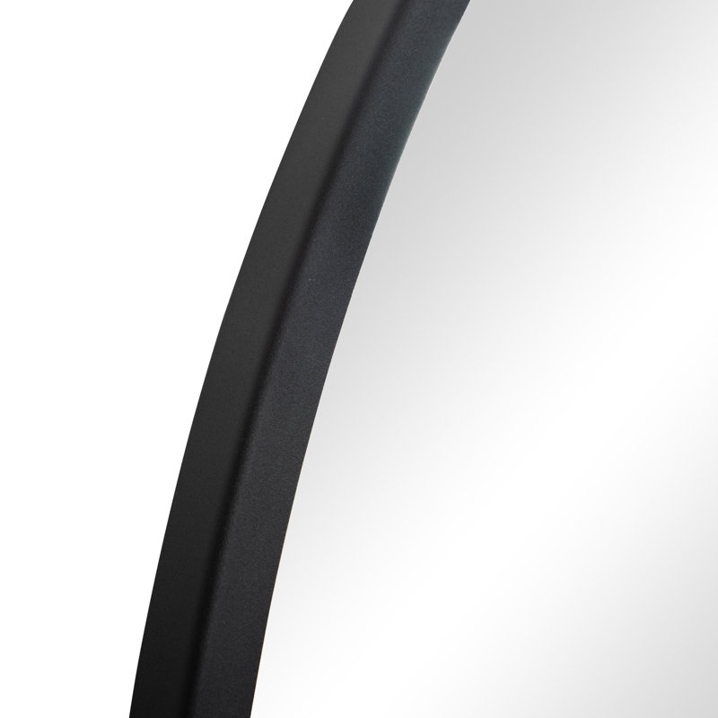 Miroir d'appoint rond Stopwatch - l 40 po x H 40 po - noir, Noir, 43 po x 40 po