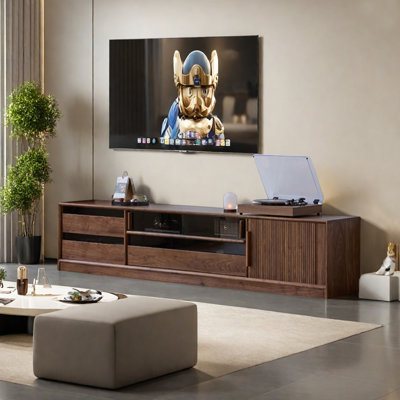 Nordic Style Walnut Wood TV Stand