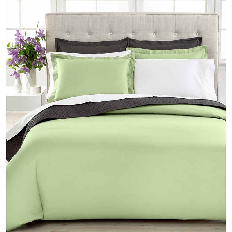 Modern & Contemporary Duvet Cover, Full/Queen Duvet Cover + 2 Standard Shams, Sage