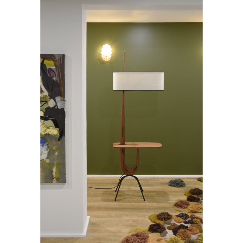Giraffe Floor Lamp, American Walnut