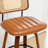 Valerie Swivel Wooden Rattan Faux Leather Bar Stool-52905108-52905111
