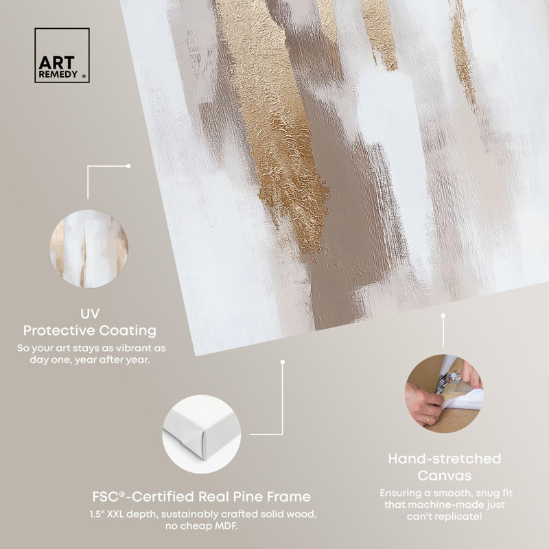 Desert Drift Neutral Abstract Canvas Art, 24" x 24"