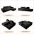 Boneless No Assembly Needed Modular Deep Seat Silver Lurex Fabric Compression Packed 2-piece Sectional Sofa-1602127786-1602127787