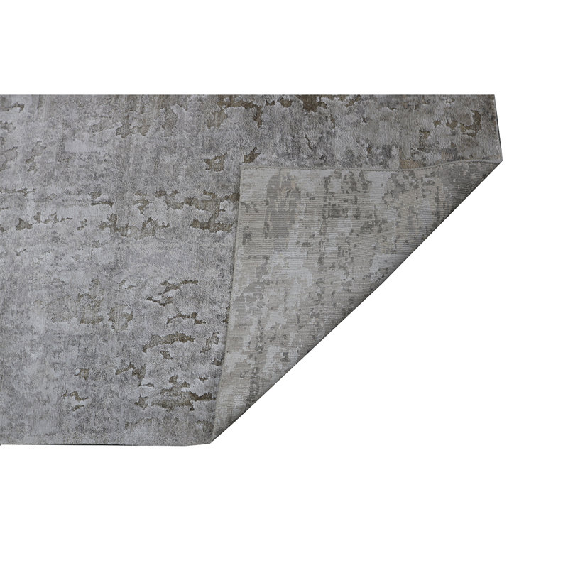 Abstract Area Rug in Ivory, Rectangle 5' x 8'