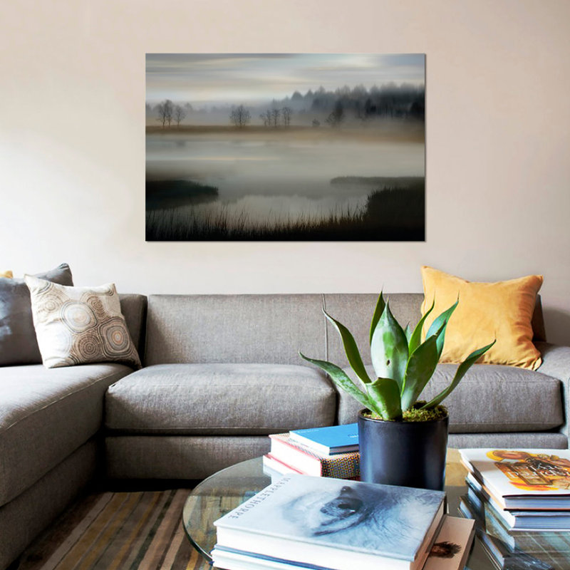 « early matin », impression sur toile, H 40 po x l 60 po x P 1,5 po, Pas de tapis, Toile tendue