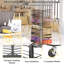 Séchoir à linge 48 niveaux, rangement en métal robuste avec tablettes réglables et roues verrouillables pour peintures, toiles, salles de classe, studios et maison