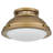 1-Light 11-in Polished Brass Flush Mount