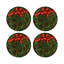 Christmas Wreath Vegan Leather Round Pebble Placemat-536980165