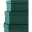 Boîtes décoratives octogonales texturées pour l'organisation, ensemble de 3 contenants de rangement en carton emboîtables pour les cadeaux, boîtes à souvenirs durables pour souvenirs, vert forêt